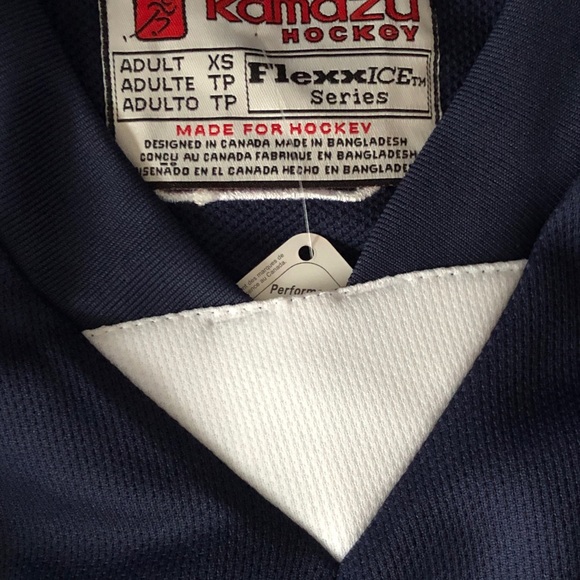 NWT Kamazu Hokey Jersey XS, new with tag, white navy. fit size S as well. - Picture 4 of 4